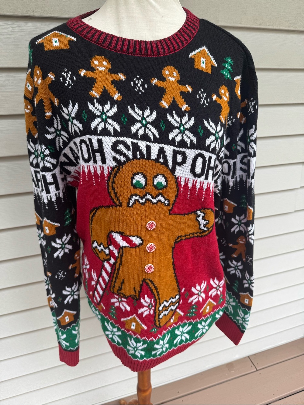 Snap Gingerbread Ugly Christmas Sweater - Picture 5 of 5